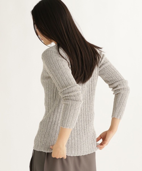 studio CLIP(スタディオクリップ)の「【daily CLIP】クリンプヤーンリブカーディガン(カーディガン/ボレロ・レディース・ベージュ/グレー・FREE)」の4枚目の写真