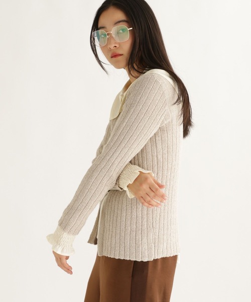 studio CLIP(スタディオクリップ)の「【daily CLIP】クリンプヤーンリブカーディガン(カーディガン/ボレロ・レディース・ベージュ/グレー・FREE)」の9枚目の写真