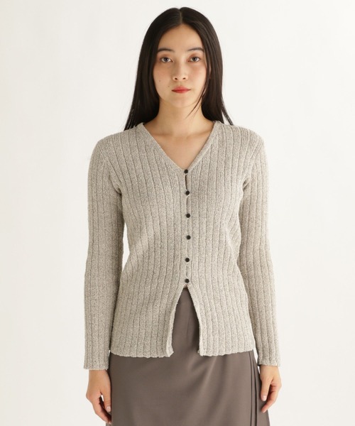 studio CLIP(スタディオクリップ)の「【daily CLIP】クリンプヤーンリブカーディガン(カーディガン/ボレロ・レディース・ベージュ/グレー・FREE)」の14枚目の写真