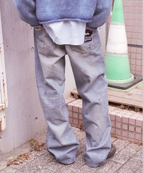 DAIRIKU(ダイリク)の「DAIRIKU / ダイリク×WILYWNKA Repair "Straight" Vintage Denim Pants(デニムパンツ・メンズ・ブルー系その他・MEDIUM)」の4枚目の写真