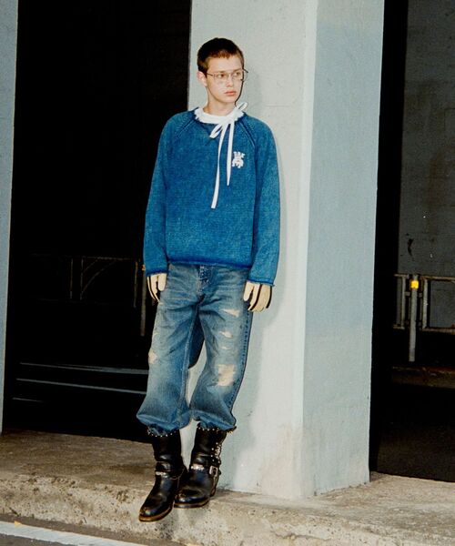 DAIRIKU(ダイリク)の「DAIRIKU / ダイリク×WILYWNKA Repair "Straight" Vintage Denim Pants(デニムパンツ・メンズ・ブルー系その他・MEDIUM)」の8枚目の写真