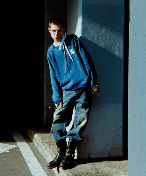 DAIRIKU(ダイリク)の「DAIRIKU / ダイリク×WILYWNKA Repair "Straight" Vintage Denim Pants(デニムパンツ・メンズ・ブルー系その他・MEDIUM)」の9枚目の写真