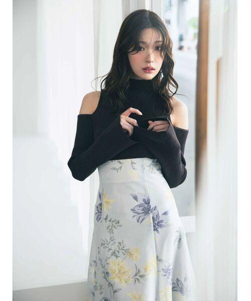 MERCURYDUO(マーキュリーデュオ)の「ケーブルパネルハイネックニット(ニット/セーター・レディース・ブラウン/ブラック/ベビーピンク・FREE)」の12枚目の写真