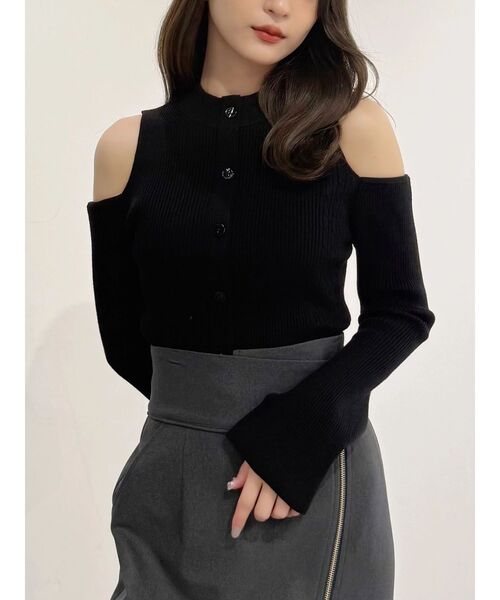 MERCURYDUO(マーキュリーデュオ)の「ケーブルパネルハイネックニット(ニット/セーター・レディース・ブラウン/ブラック/ベビーピンク・FREE)」の9枚目の写真