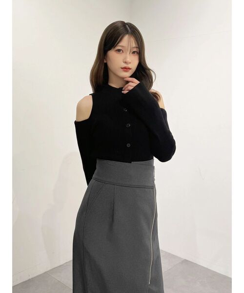 MERCURYDUO(マーキュリーデュオ)の「ケーブルパネルハイネックニット(ニット/セーター・レディース・ブラウン/ブラック/ベビーピンク・FREE)」の10枚目の写真