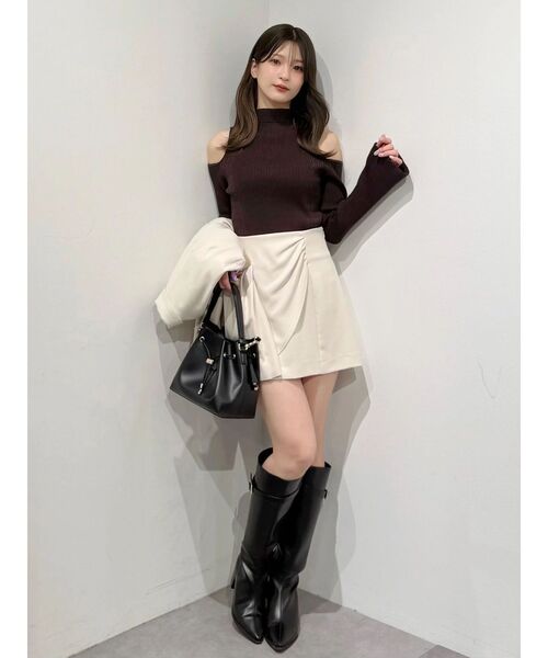 MERCURYDUO(マーキュリーデュオ)の「ケーブルパネルハイネックニット(ニット/セーター・レディース・ブラウン/ブラック/ベビーピンク・FREE)」の21枚目の写真