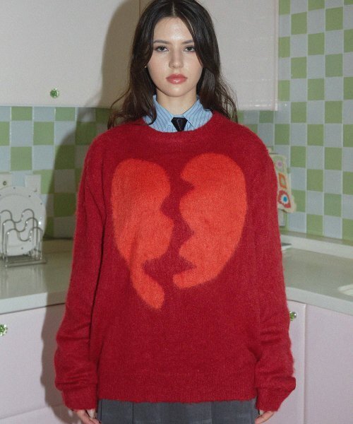 KATER(カーター)の「Broken Heart Knit - BURGUNDY(ニット/セーター・レディース・その他・FREE)」の5枚目の写真