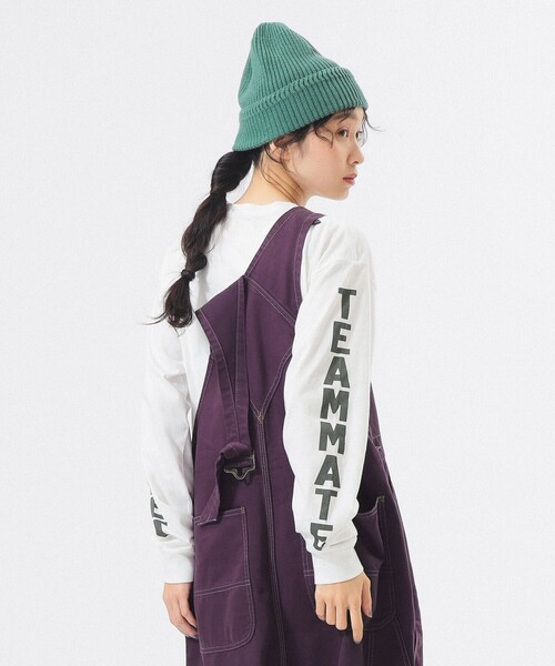 BEAMS BOY(ビームスボーイ)の「ロゴ ビッグ ロングスリーブ(Tシャツ/カットソー・レディース・ブラック/サックスブルー/オフホワイト・1/0)」の2枚目の写真