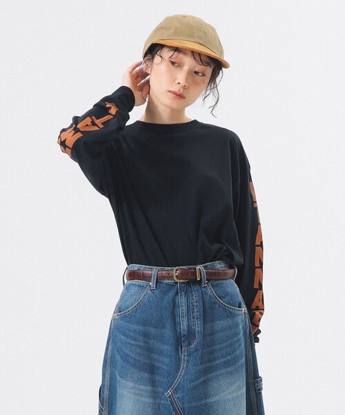 BEAMS BOY(ビームスボーイ)の「ロゴ ビッグ ロングスリーブ(Tシャツ/カットソー・レディース・ブラック/サックスブルー/オフホワイト・1/0)」の5枚目の写真