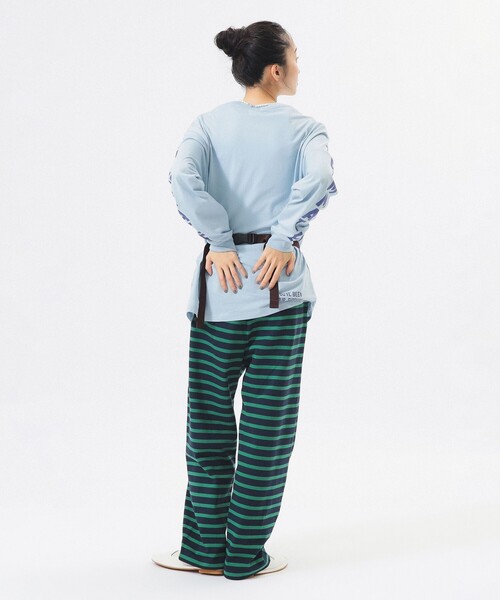 BEAMS BOY(ビームスボーイ)の「ロゴ ビッグ ロングスリーブ(Tシャツ/カットソー・レディース・ブラック/サックスブルー/オフホワイト・1/0)」の7枚目の写真