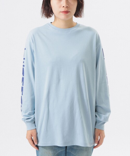 BEAMS BOY(ビームスボーイ)の「ロゴ ビッグ ロングスリーブ(Tシャツ/カットソー・レディース・ブラック/サックスブルー/オフホワイト・1/0)」の10枚目の写真