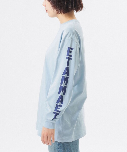BEAMS BOY(ビームスボーイ)の「ロゴ ビッグ ロングスリーブ(Tシャツ/カットソー・レディース・ブラック/サックスブルー/オフホワイト・1/0)」の11枚目の写真