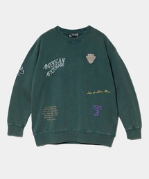 CUBE SUGAR（キューブシュガー）の「CUBE SUGAR/キューブシュガー　30/10 裏毛パウダー加工 刺繍入りBig PO（スウェット）」