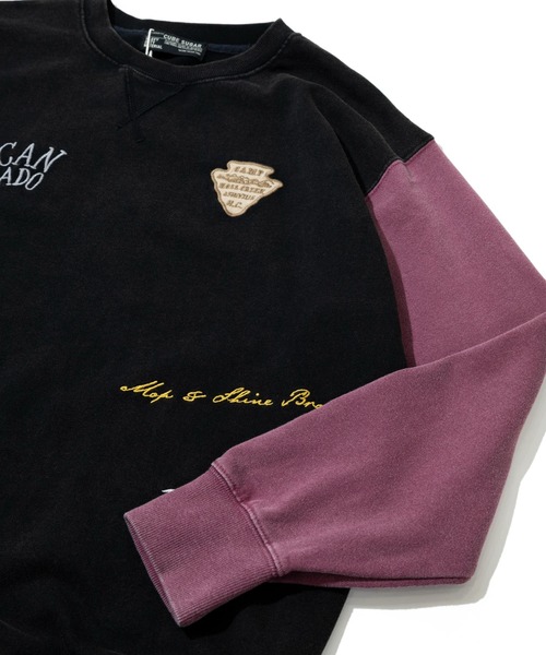 CUBE SUGAR（キューブシュガー）の「CUBE SUGAR/キューブシュガー　30/10 裏毛パウダー加工 刺繍入りBig PO（スウェット・レディース・グリーン/その他1/パープル・FREE）」の6枚目の写真