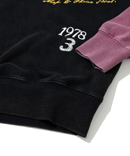 CUBE SUGAR（キューブシュガー）の「CUBE SUGAR/キューブシュガー　30/10 裏毛パウダー加工 刺繍入りBig PO（スウェット・レディース・グリーン/その他1/パープル・FREE）」の7枚目の写真