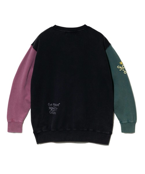 CUBE SUGAR（キューブシュガー）の「CUBE SUGAR/キューブシュガー　30/10 裏毛パウダー加工 刺繍入りBig PO（スウェット・レディース・グリーン/その他1/パープル・FREE）」の10枚目の写真