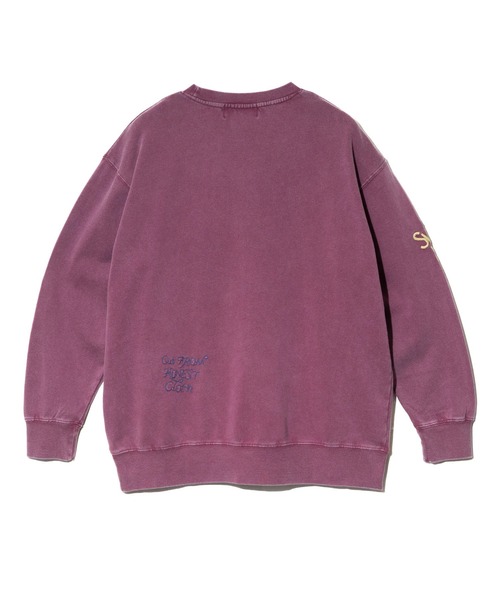 CUBE SUGAR（キューブシュガー）の「CUBE SUGAR/キューブシュガー　30/10 裏毛パウダー加工 刺繍入りBig PO（スウェット・レディース・グリーン/その他1/パープル・FREE）」の12枚目の写真