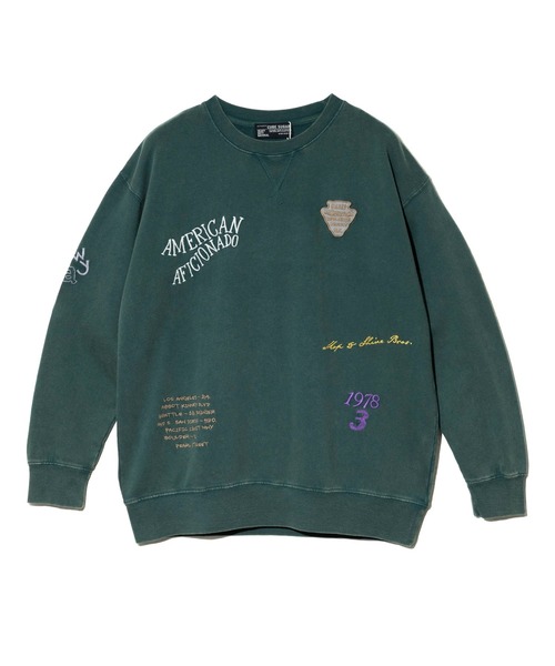 CUBE SUGAR（キューブシュガー）の「CUBE SUGAR/キューブシュガー　30/10 裏毛パウダー加工 刺繍入りBig PO（スウェット・レディース・グリーン/その他1/パープル・FREE）」の13枚目の写真