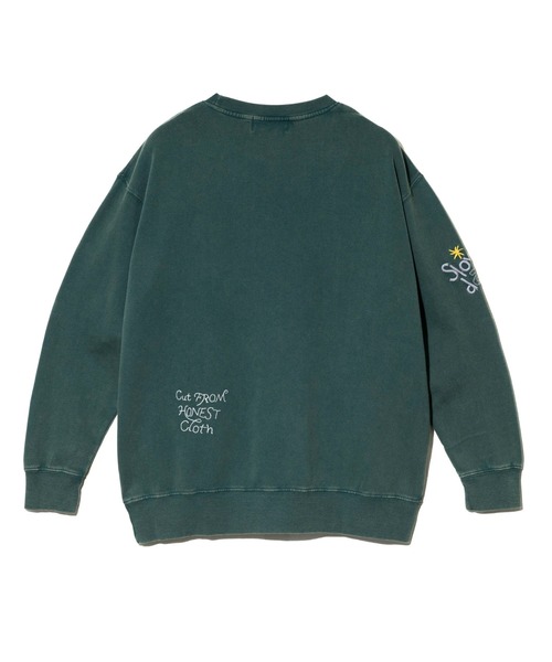 CUBE SUGAR（キューブシュガー）の「CUBE SUGAR/キューブシュガー　30/10 裏毛パウダー加工 刺繍入りBig PO（スウェット・レディース・グリーン/その他1/パープル・FREE）」の14枚目の写真