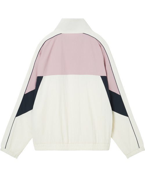 le coq sportif(ルコックスポルティフ)の「【はっ水】ナイロンワッシャーフルジップウィンドジャケット(ナイロンジャケット・レディース・ホワイト/グリーン・L/M/S/XL)」の7枚目の写真