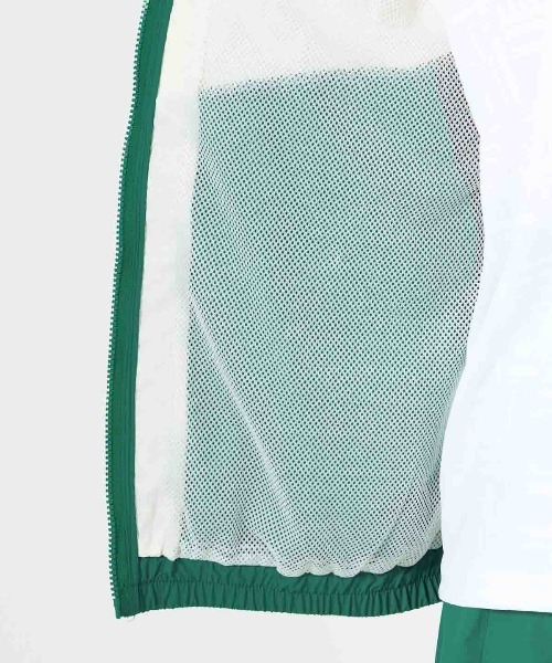le coq sportif(ルコックスポルティフ)の「【はっ水】ナイロンワッシャーフルジップウィンドジャケット(ナイロンジャケット・レディース・ホワイト/グリーン・L/M/S/XL)」の13枚目の写真