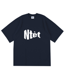 NTET（エンティーイーティー）の「ウェットロゴオーバーサイズ半袖Tシャツネイビー（Tシャツ/カットソー）」