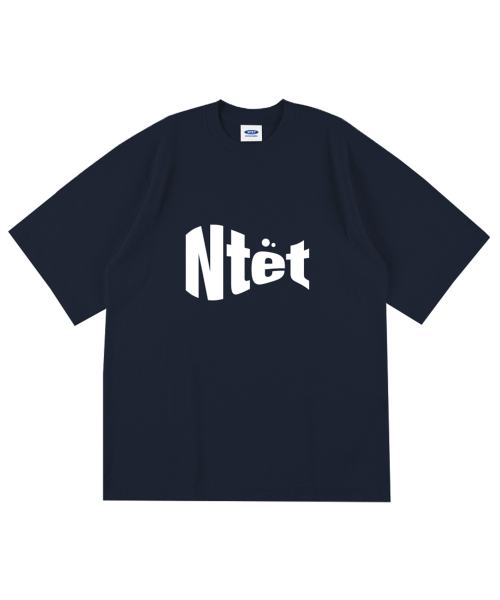NTET(エンティーイーティー)の「ウェットロゴオーバーサイズ半袖Tシャツネイビー(Tシャツ/カットソー・メンズ・その他・S/M/L/XL)」の1枚目の写真