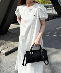 U.S. POLO ASSN.（ユーエスポロアッスン）の「【U.S. POLO ASSN.】ワンポイント刺繍 バルーンスリーブ ナチュラルフレアワンピース（ワンピース）」