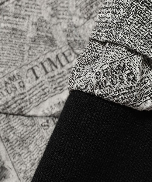 BEAMS PLUS(ビームスプラス)の「Sports Blouson Newspaper Jacquard(ブルゾン・メンズ・ブラック/ブルー・X-LARGE/LARGE/MEDIUM/SMALL)」の7枚目の写真