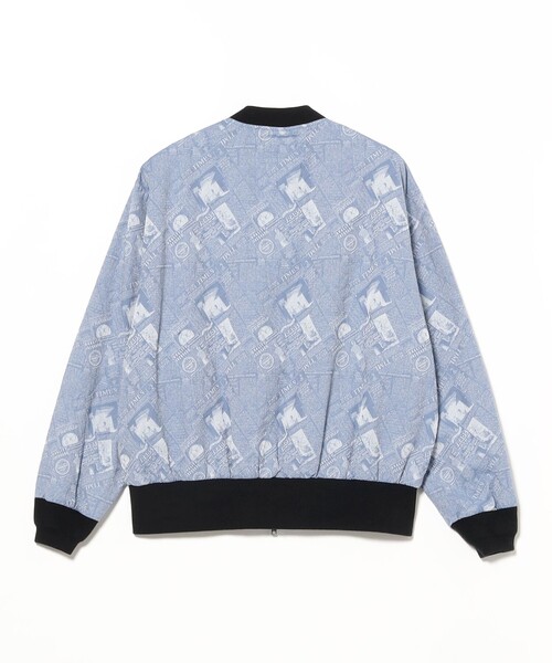 BEAMS PLUS(ビームスプラス)の「Sports Blouson Newspaper Jacquard(ブルゾン・メンズ・ブラック/ブルー・X-LARGE/LARGE/MEDIUM/SMALL)」の11枚目の写真