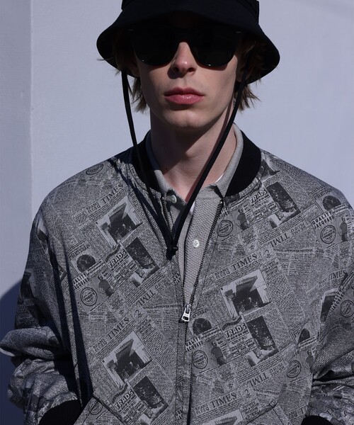 Sports Blouson Newspaper Jacquard