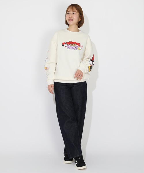Disney(ディズニー)の「親子お揃い ディズニー 袖キャラクタートレーナー 1258A(スウェット・レディース・ブラック×レッド/その他9・ユニセックスM/ユニセックスL/ユニセックスXL/ユニセックスS)」の7枚目の写真