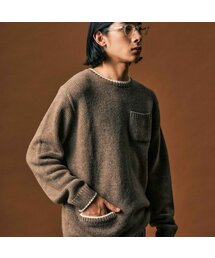 EDWARDMAX（エドワードマックス）の「ツーポケットラウンドネック（ブラウン）（ニット/セーター）」