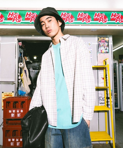 niko and...（ニコアンド）の「イージーケアカラミチェックシャツ（シャツ/ブラウス・メンズ・グリーン/アイボリー/ブラック/ブルー・MEDIUM/LARGE）」の5枚目の写真