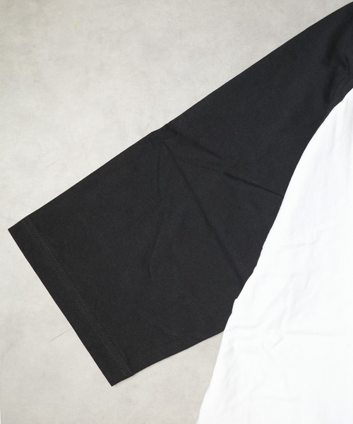 B.I.D.（ビーアイディー）の「《ミドルウエイト天竺 ラグラン5分袖Tシャツ》（Tシャツ/カットソー・レディース・ホワイト×グリーン/ホワイト×ブルー/ホワイト×ブラック/ブラック×ホワイト/ホワイト×ネイビー・MEDIUM/LARGE）」の19枚目の写真