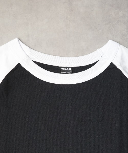 B.I.D.（ビーアイディー）の「《ミドルウエイト天竺 ラグラン5分袖Tシャツ》（Tシャツ/カットソー・レディース・ホワイト×グリーン/ホワイト×ブルー/ホワイト×ブラック/ブラック×ホワイト/ホワイト×ネイビー・MEDIUM/LARGE）」の21枚目の写真