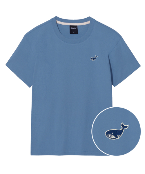 OKSTAR(オクスター)の「ミニウェール刺繍半袖(Tシャツ/カットソー・レディース・ホワイト/ライトグレー/ネイビー/ダークブルー/ダークグレー/グレー/ダークグリーン/クリーム/ブラック/カーキ/ライトベージュ・SMALL/MEDIUM/LARGE/X-LARGE/2XL/3XL/4XL)」の11枚目の写真