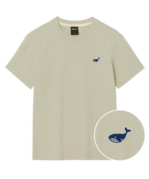 OKSTAR(オクスター)の「ミニウェール刺繍半袖(Tシャツ/カットソー・レディース・ホワイト/ライトグレー/ネイビー/ダークブルー/ダークグレー/グレー/ダークグリーン/クリーム/ブラック/カーキ/ライトベージュ・SMALL/MEDIUM/LARGE/X-LARGE/2XL/3XL/4XL)」の7枚目の写真