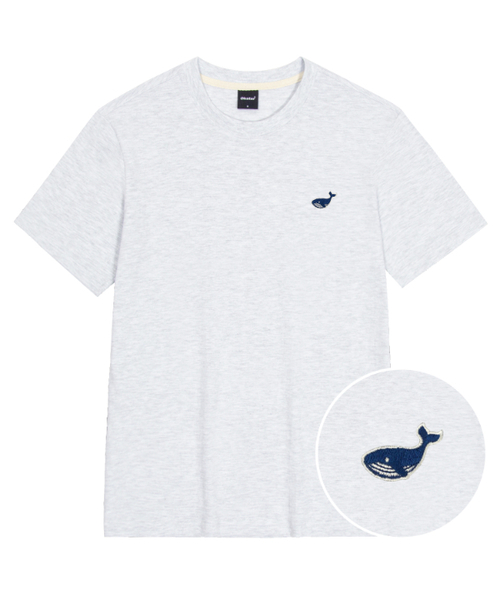 OKSTAR(オクスター)の「ミニウェール刺繍半袖(Tシャツ/カットソー・レディース・ホワイト/ライトグレー/ネイビー/ダークブルー/ダークグレー/グレー/ダークグリーン/クリーム/ブラック/カーキ/ライトベージュ・SMALL/MEDIUM/LARGE/X-LARGE/2XL/3XL/4XL)」の3枚目の写真