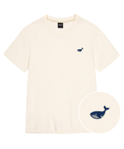 OKSTAR(オクスター)の「ミニウェール刺繍半袖(Tシャツ/カットソー・レディース・ホワイト/ライトグレー/ネイビー/ダークブルー/ダークグレー/グレー/ダークグリーン/クリーム/ブラック/カーキ/ライトベージュ・SMALL/MEDIUM/LARGE/X-LARGE/2XL/3XL/4XL)」の6枚目の写真