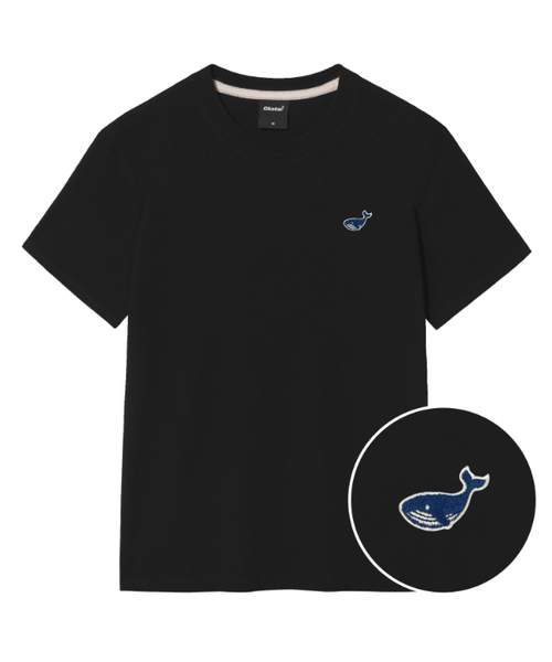 OKSTAR(オクスター)の「ミニウェール刺繍半袖(Tシャツ/カットソー・レディース・ホワイト/ライトグレー/ネイビー/ダークブルー/ダークグレー/グレー/ダークグリーン/クリーム/ブラック/カーキ/ライトベージュ・SMALL/MEDIUM/LARGE/X-LARGE/2XL/3XL/4XL)」の2枚目の写真