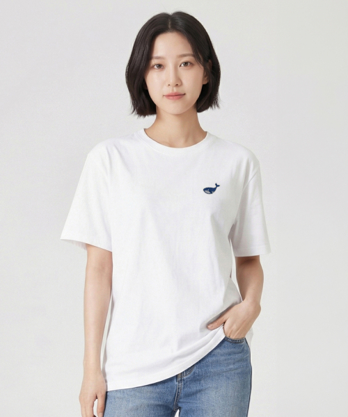 OKSTAR(オクスター)の「ミニウェール刺繍半袖(Tシャツ/カットソー・レディース・ホワイト/ライトグレー/ネイビー/ダークブルー/ダークグレー/グレー/ダークグリーン/クリーム/ブラック/カーキ/ライトベージュ・SMALL/MEDIUM/LARGE/X-LARGE/2XL/3XL/4XL)」の13枚目の写真