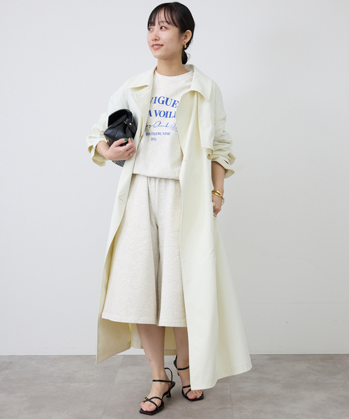 SLOBE IENA（スローブイエナ）の「《セットアップ対応可》スウェットハーフパンツ（スウェットパンツ・レディース・アイボリー/ネイビー・36/38）」の4枚目の写真