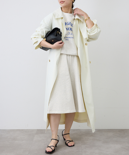 SLOBE IENA（スローブイエナ）の「《セットアップ対応可》スウェットハーフパンツ（スウェットパンツ・レディース・アイボリー/ネイビー・36/38）」の5枚目の写真