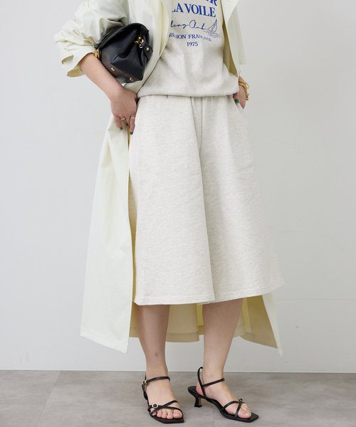 SLOBE IENA（スローブイエナ）の「《セットアップ対応可》スウェットハーフパンツ（スウェットパンツ・レディース・アイボリー/ネイビー・36/38）」の7枚目の写真