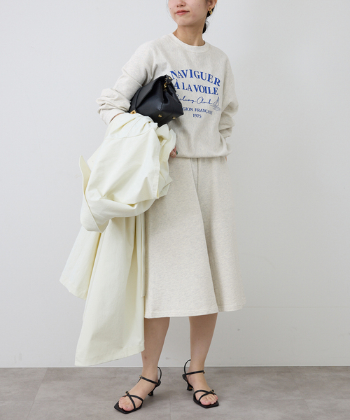 SLOBE IENA（スローブイエナ）の「《セットアップ対応可》スウェットハーフパンツ（スウェットパンツ・レディース・アイボリー/ネイビー・36/38）」の10枚目の写真