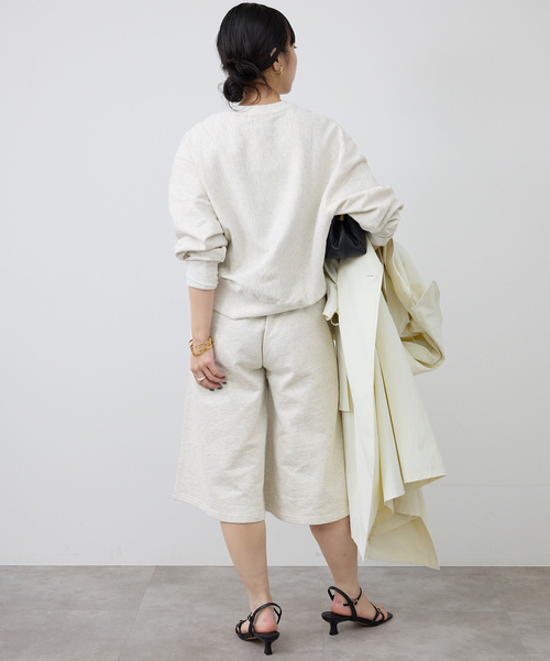 SLOBE IENA（スローブイエナ）の「《セットアップ対応可》スウェットハーフパンツ（スウェットパンツ・レディース・アイボリー/ネイビー・36/38）」の11枚目の写真