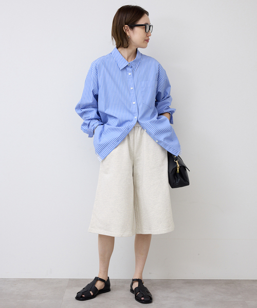 SLOBE IENA（スローブイエナ）の「《セットアップ対応可》スウェットハーフパンツ（スウェットパンツ・レディース・アイボリー/ネイビー・36/38）」の13枚目の写真