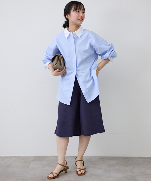 SLOBE IENA（スローブイエナ）の「《セットアップ対応可》スウェットハーフパンツ（スウェットパンツ・レディース・アイボリー/ネイビー・36/38）」の17枚目の写真