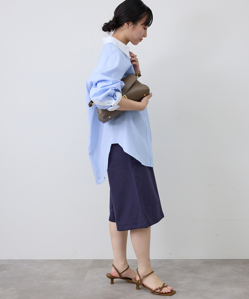SLOBE IENA（スローブイエナ）の「《セットアップ対応可》スウェットハーフパンツ（スウェットパンツ・レディース・アイボリー/ネイビー・36/38）」の18枚目の写真
